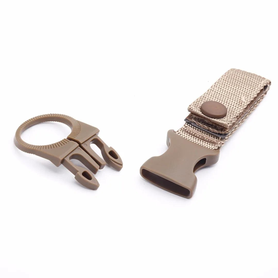 New Outdoor Military Water Bottle Hanging Webbing Buckle Hook Holder Belt Clip For Climb Carabiner Belt Backpack Hanger Camp