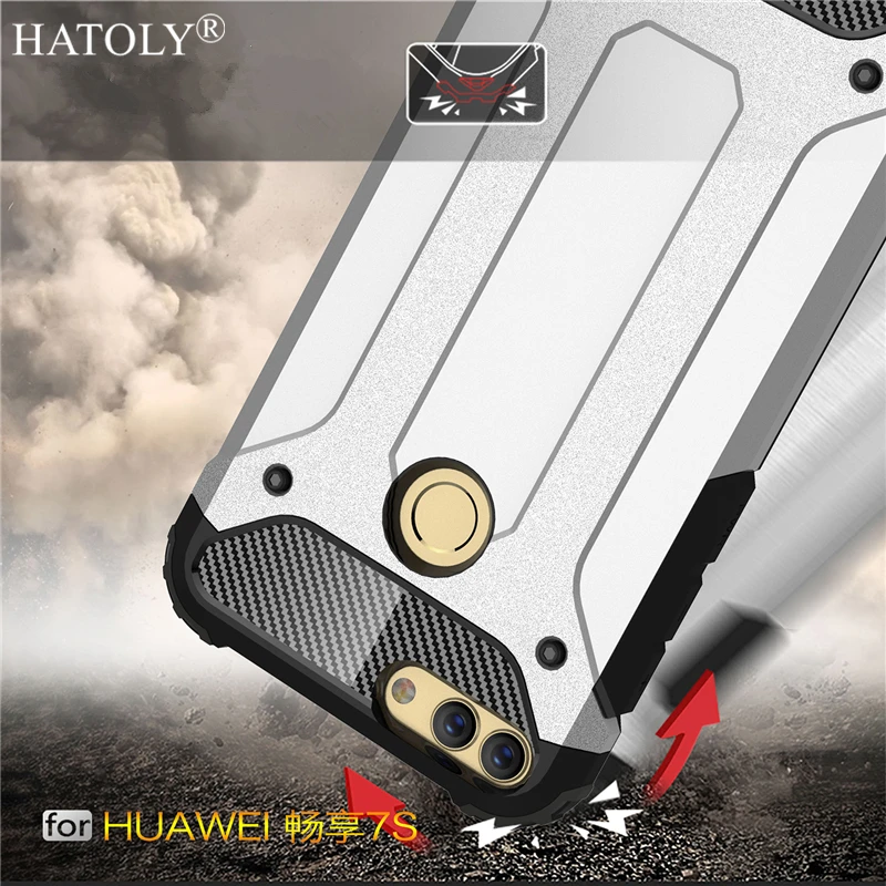 

For Huawei P Smart Case Silicone Armor Shell Hard PC TPU Back Phone Cover For Huawei P Smart Protective Case For Huawei P Smart
