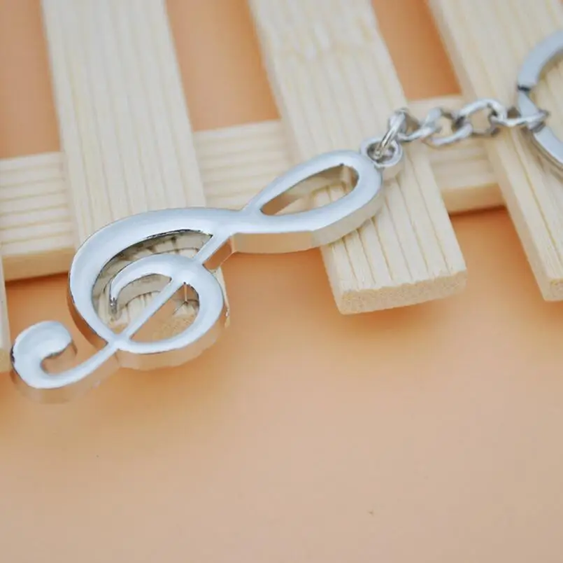 Посеребренная музыкальная нота музыкальный символ брелок для мужчин и женщин брелок свадебные подарки LX4450