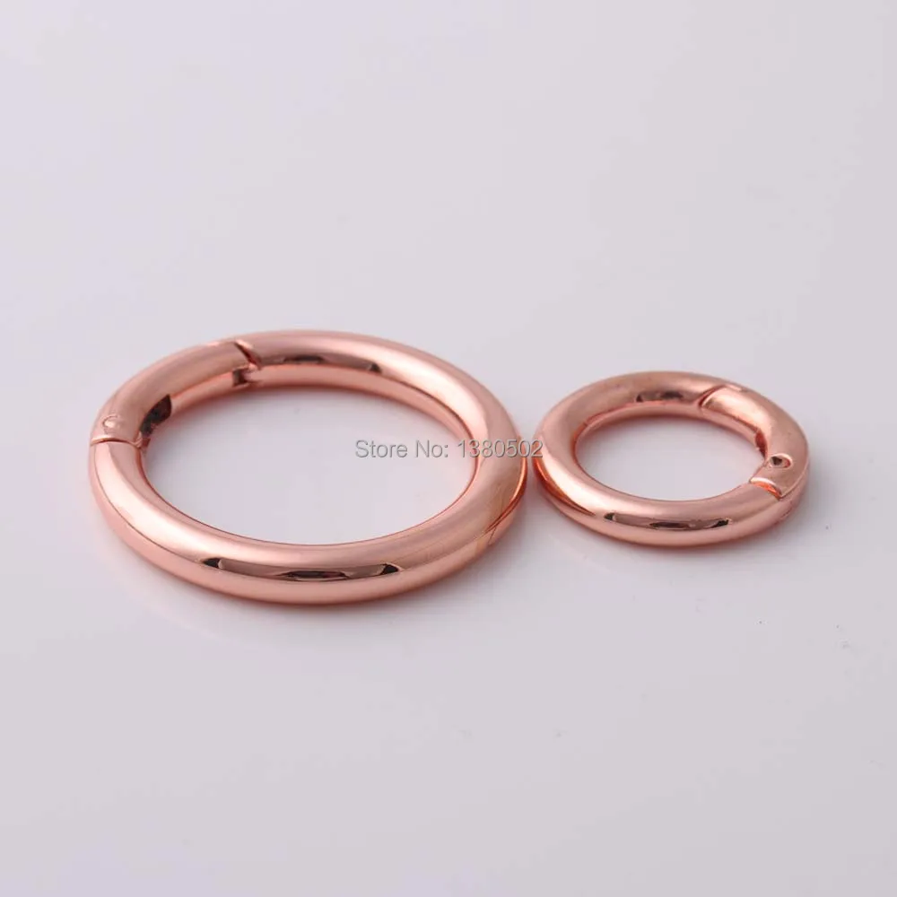 

8pcs/lot rose gold color O ring adjustable ring clip buckles Hooks for handbag backpack