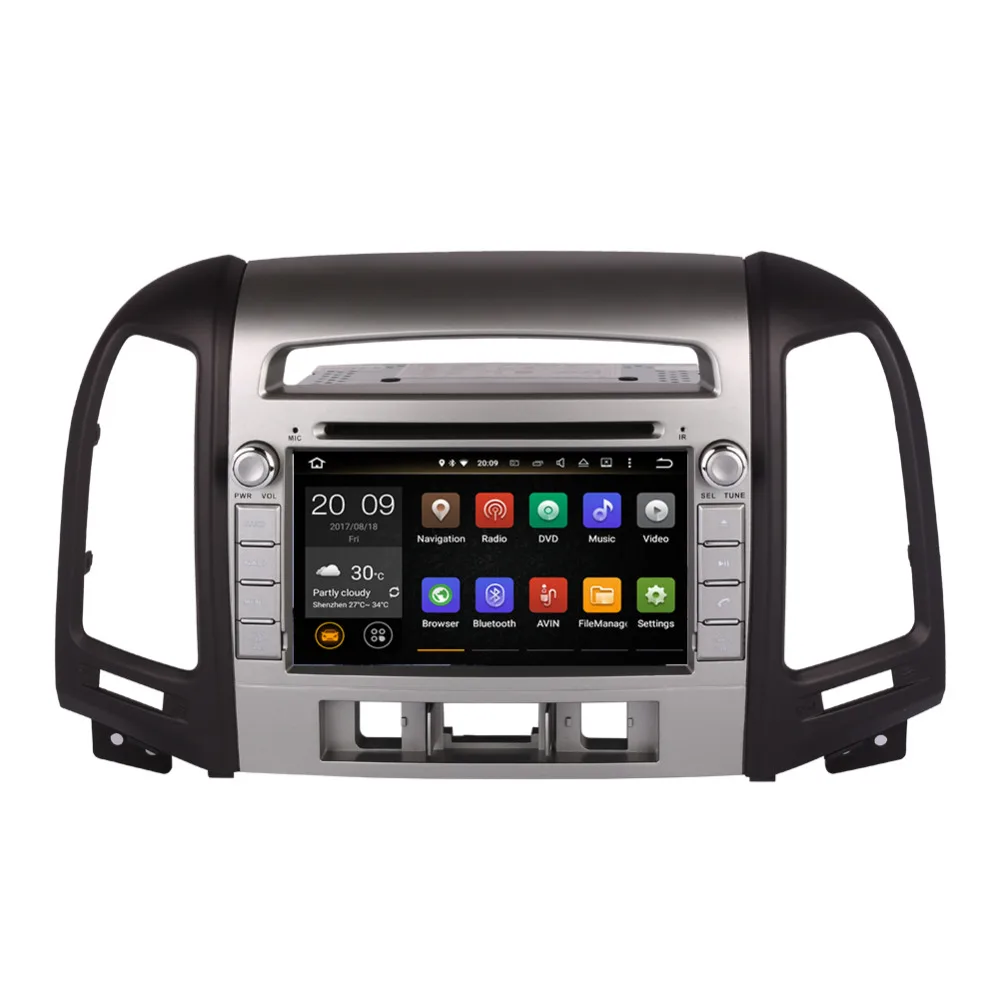 Android 7,1/8,0 Octa Core 4 Гб оперативная память DVD плеер автомобиля для hyundai Santa Fe 2006 2007 2008-2012 Авто Радио стерео Мультимедиа Плеер