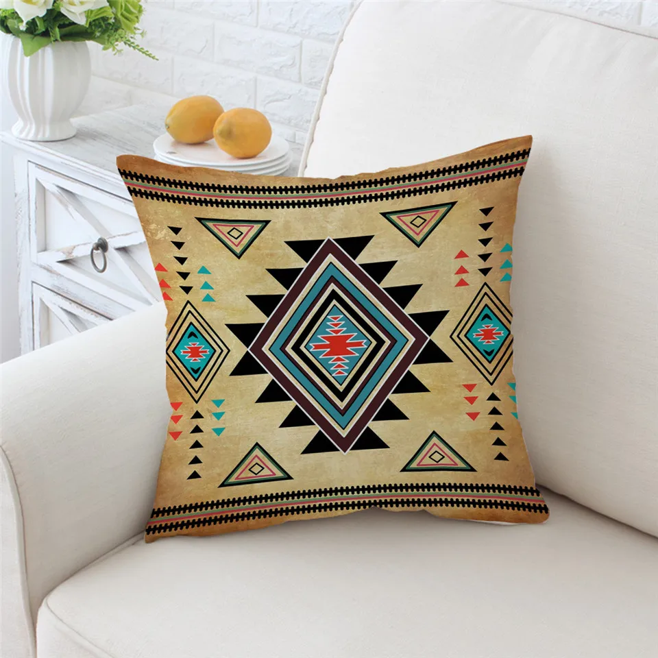 BeddingOutlet Geometric Cushion Cover Aztec Pillowcase Southwest Exotic Throw Sofa Bed Decorative Pillow 45x45cm|Наволочка| |