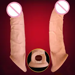 Новинка! Высокое качество мужской пенис рукав для задержки кольцо для пениса увеличение Extender пары флирт секс-игрушка