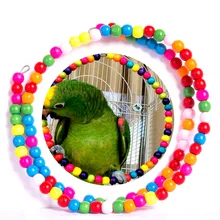 Стиль Забавный Радуга бисера 100 см Качели Попугай птица лестница деревянная игрушка для домашних животных Pet аксессуары