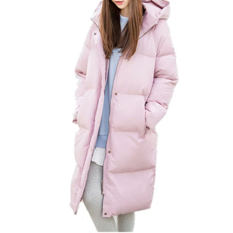 Winterjas Vrouwen Dikker Brood Maxi Jas Hooded Vrouwen Winter Jassen Warm Parka Oversized Jassen Lange Jas C2732