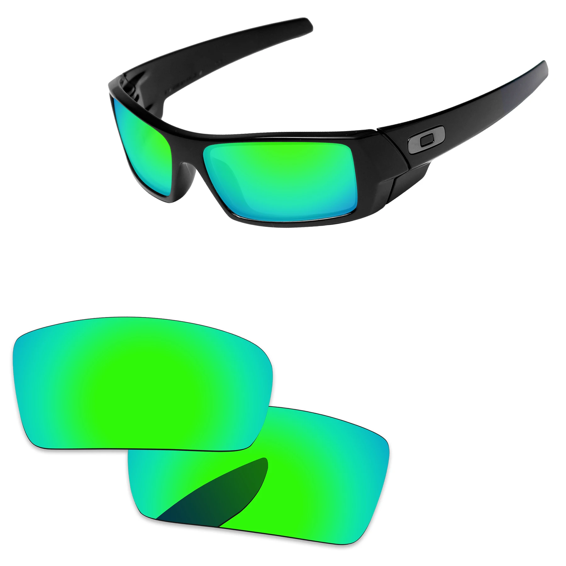 Emerald Green Mirror Polarized Replacement Lenses For Gascan Small