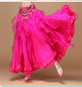 Детская Одежда для танцев живота, длинные юбки-макси, шифоновая юбка для девочек, профессиональная юбка для танца живота для детей