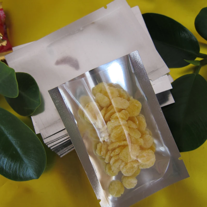 

50pcs/lot 26cm*35cm*160mic Half Clear + VMPET Plastic Bag Snacks Food Retail Packing Bag