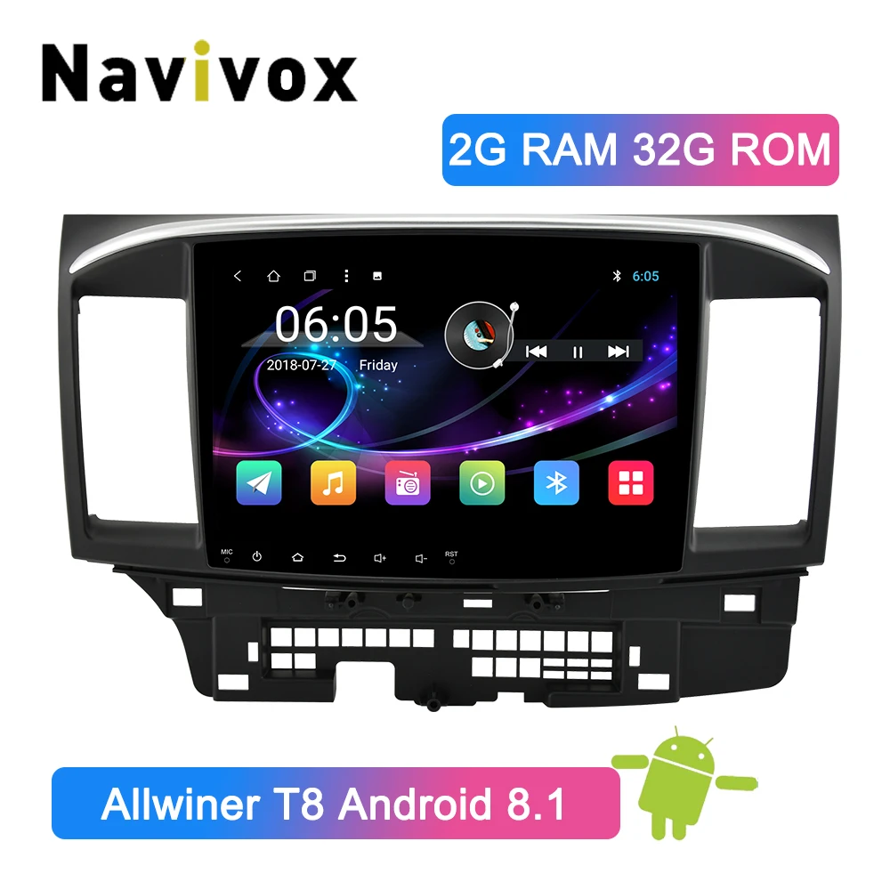 

Navivox 10.1" Android 8.1 Car Radio 2 Din Lancer 10 GPS Car Multimedia Player DVD For Mitsubishi Lancer 2007-2016 Lancer X 9 10