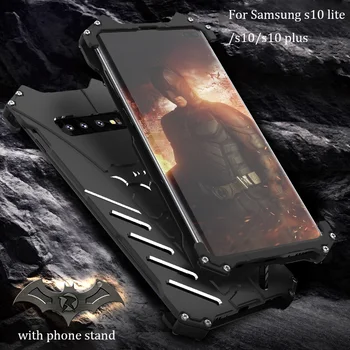 

For Samsung s10 plus Case Original R-JUST Batman Armor Aluminum Metal For Samsung s10/s10e Case Shockproof Coque