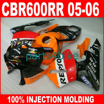 

ABS plastic 100% Injection Molding fairings parts for HONDA 2005 2006 CBR 600RR 05 06 CBR600RR orange repsol fairing kits
