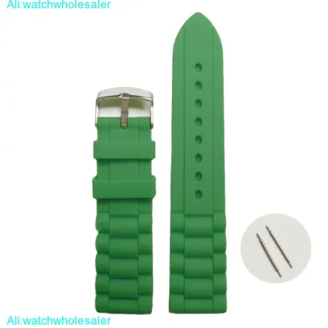20mm Top Great Green Silicone Jelly Rubber Unisex Watch Band Straps WB1002U20JB
