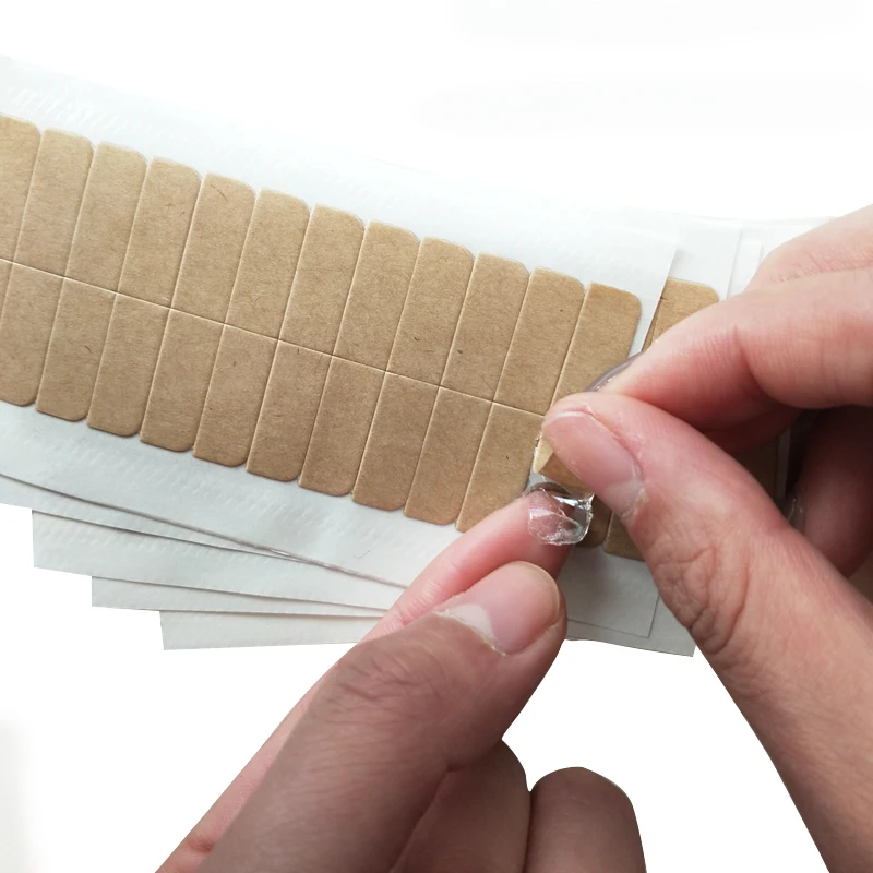 12pcs/sheet 0.8*4CM 60tabs SUPER HAIR TAPE adhesive Double Side Tapes for Tape Hair Extensions ATTACHING