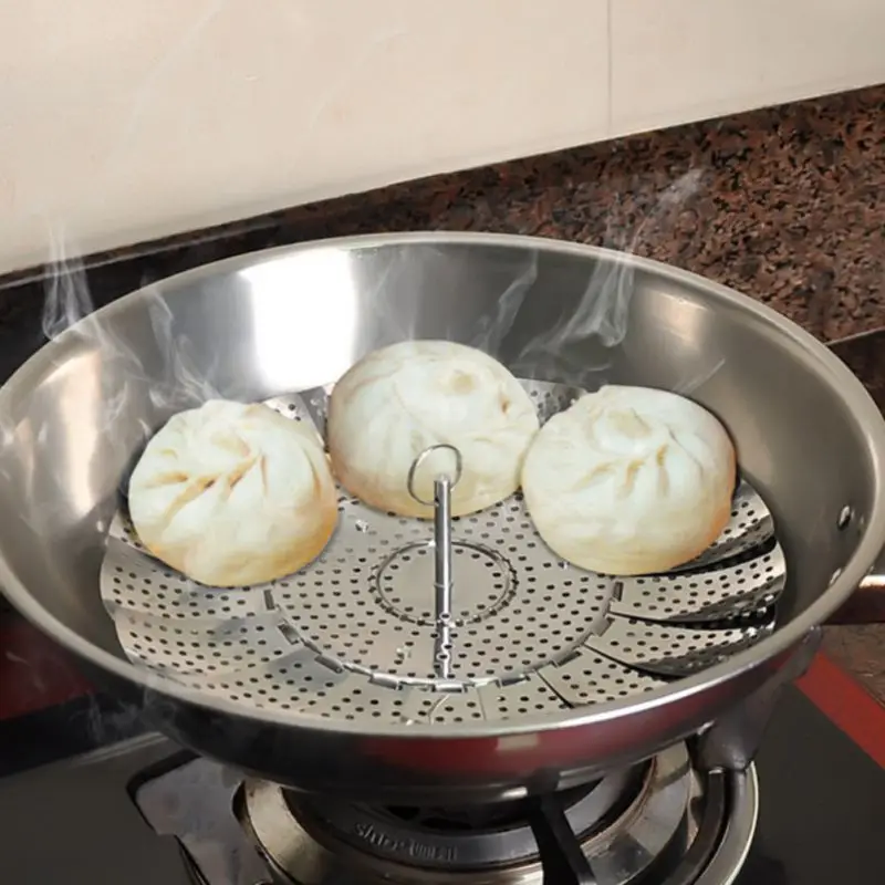 

Kitchen Steamer Folding Retractable Steaming Plate Fruit Steaming Rack Fruit Plate Cooking Tool Sets