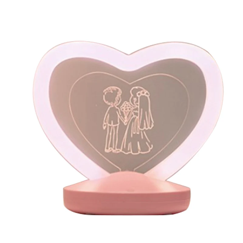 

Usb Night Light DIY Custom Girl Heart Birthday Gift Love Confession Message Light Led Table Lamp
