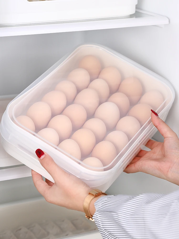 

Egg Box 24-grid Refrigerator to Keep the Box Dumplings Box Frozen Dumplings Household Egg Storage Box Egg Toe Dumpling Sin INS