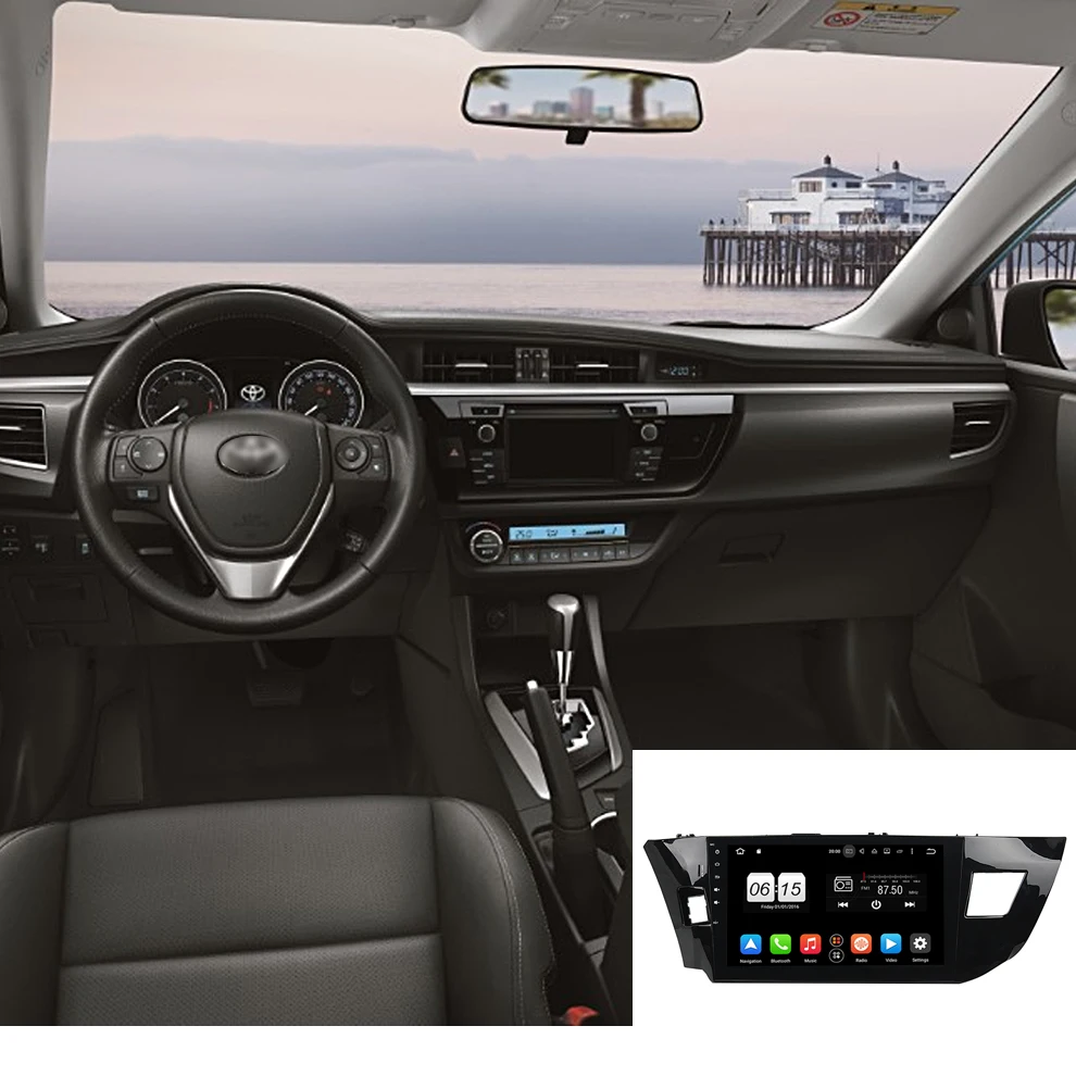 Excellent Octa Core 10.1 inch 8 core Android 9.0  Car Radio DVD player GPS for Toyota LEVIN  2013-2015 64G NAVIGATION 4GB RAM 0