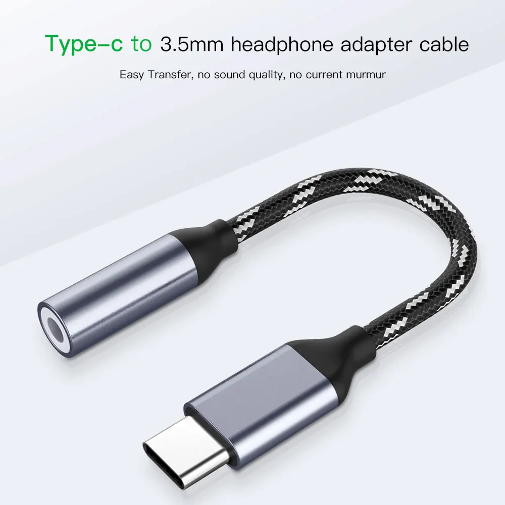 Адаптер для наушников с разъемом Type C на 3 5 мм usb 1 Тип внешний к женскому AUX