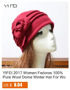 YIFEI 2018 для женщин зимние теплые вязаный крючком шапки кепки Gorras ручной работы Рождественский подарок для обувь девочек открытый мА