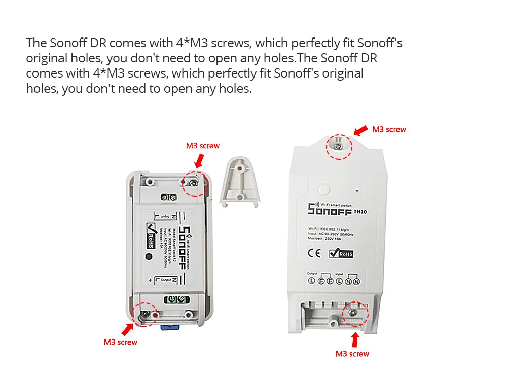 Новейший Sonoff DR DIN для умного дома Wifi беспроводной пульт дистанционного управления реле Интеллектуальный таймер DIY Переключатель 10A управление Android IOS