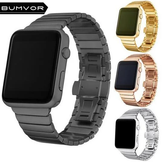 

BUMVOR Stainless Steel link bracelet for iwatch band series4/3/2/1 stainless Metal strap for apple watch 44/40/42/38MM watchband