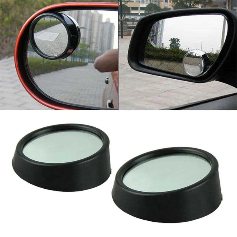 New Driver 2 Side Wide Angle Round Convex Blind Spot mirror for Car