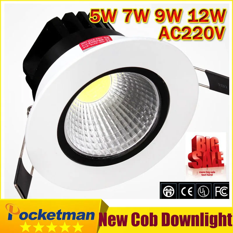 

5W/7W/9W/12W COB LED Ceiling Light High Brightness Cool White/Warm White Free Shipping