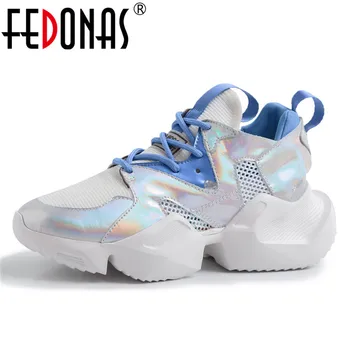 

FEDONAS Fashion Concise Women Sneakers 2019 New Mixed Colors Genuine Leather Flats Spring Summer Basic Casual Retro Shoes Woman