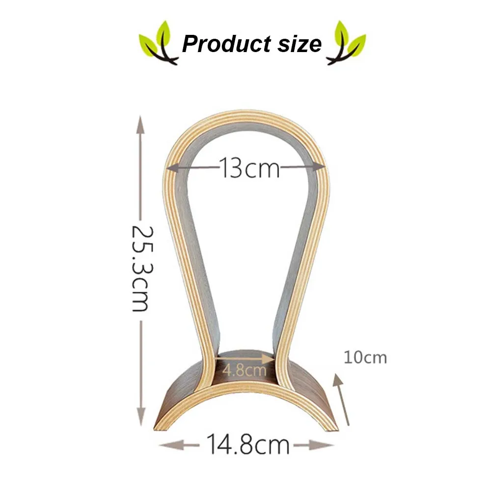 JINSERTA Classic Wooden Headphone Headset Stand Earphone Holder Walnut Hanger Display Shelf Earphone Accessories