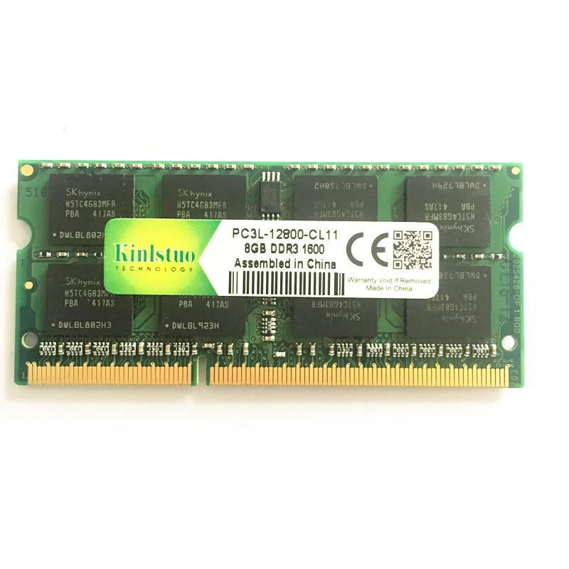 Kinlstuo новые ОЗУ DDR3/DDR3L 2 ГБ/4 ГБ/8 ГБ PC3L-12800/10600 204pin So-Dimm Ram память для ноутбука