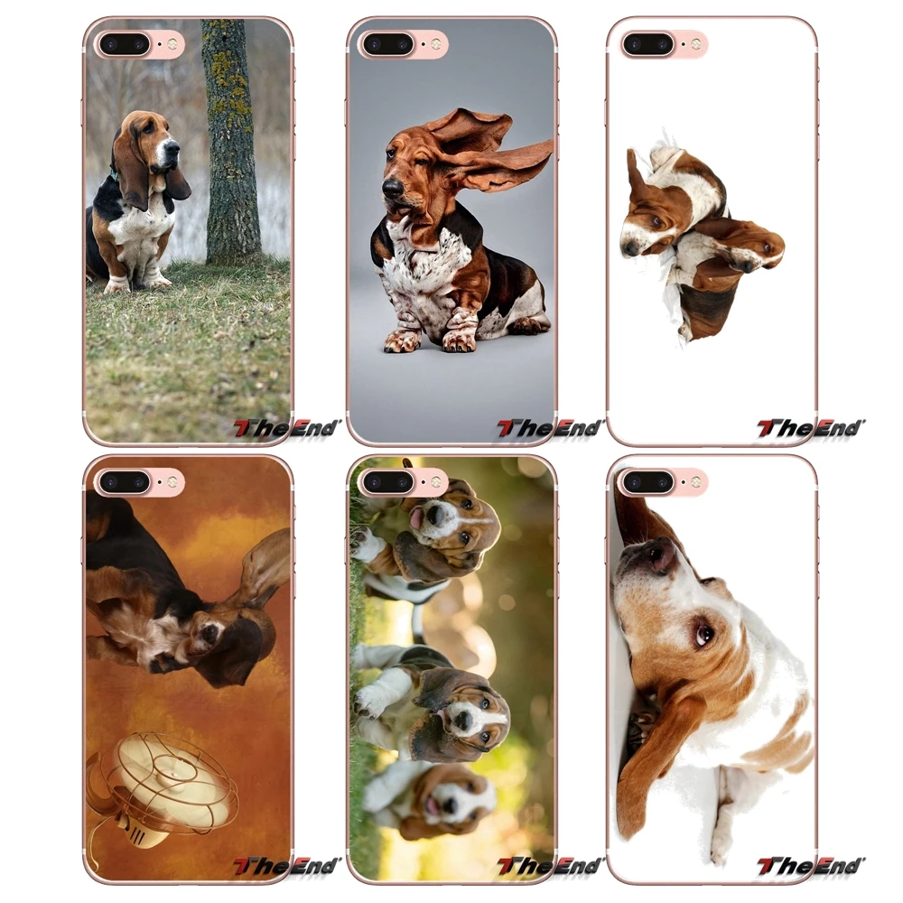 

Basset Hound dog art portraits Soft Case For Samsung Galaxy S3 S4 S5 MINI S6 S7 edge S8 Plus Note 2 3 4 5 Grand Core Prime