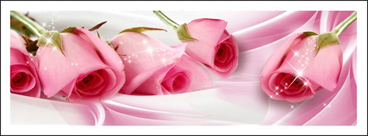 Полная Алмазная вышивка крестиком 120x47 см розовый цветок розы Алмазная вышивка декоративная картина ручной работы Diy Алмазная мозаика