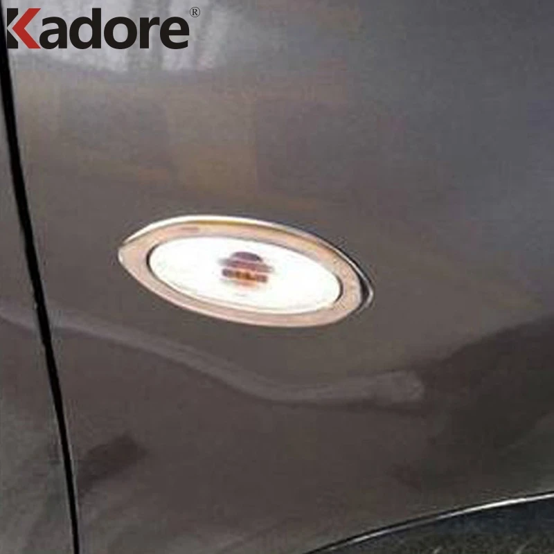 Для Nissan Qashqai Dualis 2007 2008 2009 2010 2011 2012 2013 Нержавеющая сталь Сторона Включите свет