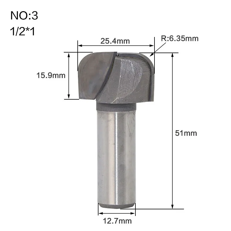 1 шт. 1/" хвостовик чаши и лоток шаблонный маршрутизатор бит карбида вольфрама Концевая фреза для деревообработки режущий инструмент Дерево Фрезерный резак