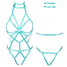 Для женщин лямочный предохранительный пояс бюстгальтер с выемками между ремешками пояса с резинками панк готический плюс Размеры чулки с подтяжками пикантные клуб рейв одежда