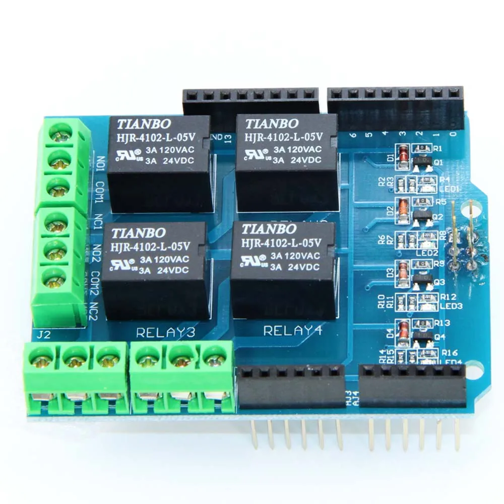 5 в 4 канальный удлинитель релейный модуль щит для Arduino (работает с официальными