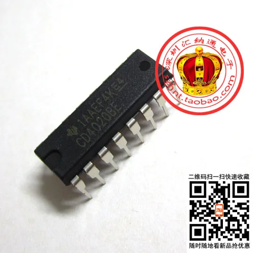 Inline new original authentic imported CD4020BE (HEF4020 / HCF4020) DIP16 - HNT | Электронные компоненты и