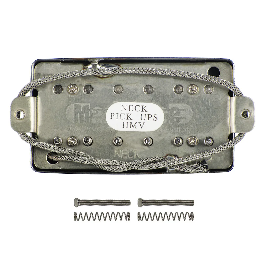 FLEOR 1 шт. хром Alnico 5 Шея электрогитара Humbucker Пикап LP с черным изогнутым монтажным