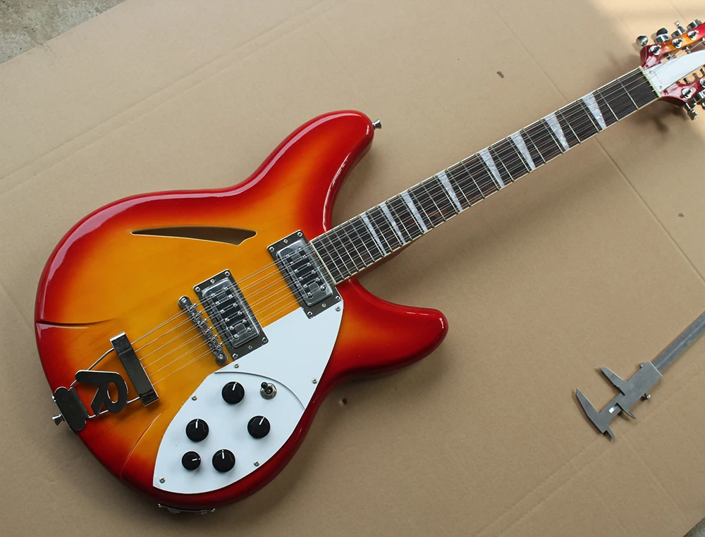 Factory High Quality Semi Hollow Cherry Sunburst Electric
