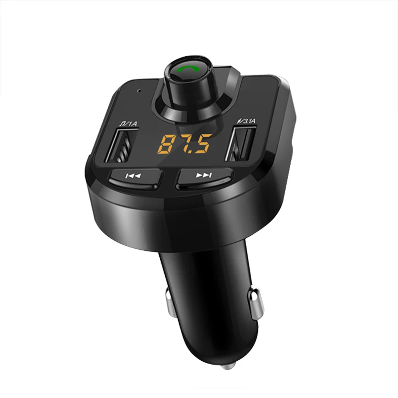 

Newest FM Transmitter BT36 Bluetooth Handsfree Car Kit Car Audio MP3 Player with 3.1A Quick Charge Dual USB Car Charger