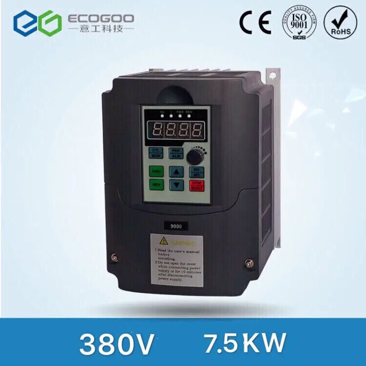 VFD 380 4 кВт AC 380 В 1.5кВт/2.2KW/4KW/5.5KW/7.5KW переменной частоты привода 3 фазы скорости Инвертер контроллера двигателя VFD инвертор