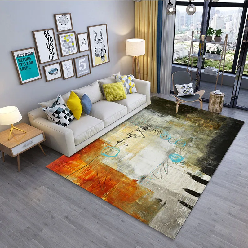 

Modern Art Retro Flower Carpet for Living Room Bedroom Anti-skid Big Size Soft Rugs and Carpets 200x300cm Floor Mats