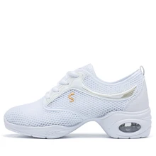 Танцевальные туфли с мягкой подошвой, дышащие танцевальные туфли, спортивные кроссовки Джаз для женщин