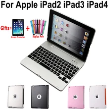 Тонкий чехол-книжка Беспроводной 3,0 Bluetooth клавиатура PC чехол для Apple iPad 2/3/4 iPad2 iPad3 iPad4 9,7 оболочки Coque Capa Funda