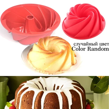 

1Pcs 3D Spiral Round Mousse Cake Mold 9 Inch DIY Bread Mold Chiffon Cake Mold Donuts Dessert Baking Dish Dessert Mousse Creative