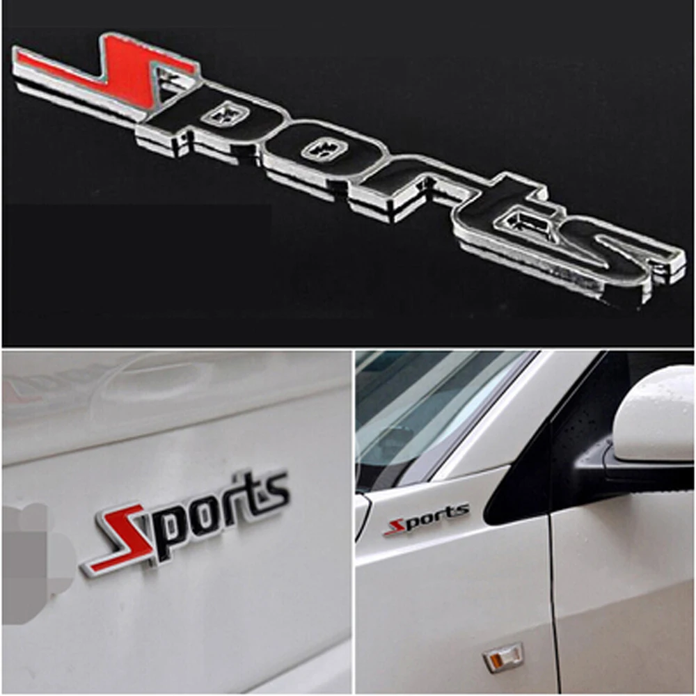 

car styling 3D metal Sports stickers Accessories for galaxy chrysler voyager passat b5 fl suzuki swift fiat punto h4 saab 9-5