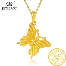 JLZB 24K кулон из чистого золота настоящий AU 999 твердый Золотой шарм красивая модная классика вечерние ювелирные изделия Новинка