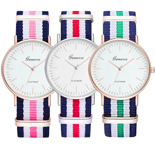 Classic Luxury Men's Nylon Strap Wristwatch Fashion Quartz Ladies Watch Couple M Classic Luxury Men's Nylon Strap Wristwatch Fashion Quartz Ladies Watch Couple M