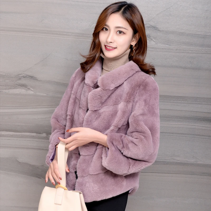 Autumn Winter Coat Women Clothes 2018 Real Mink Fur Coat Korean Short Coats and Jackets Women Vintage Fur Chaqueta Mujer MY1048