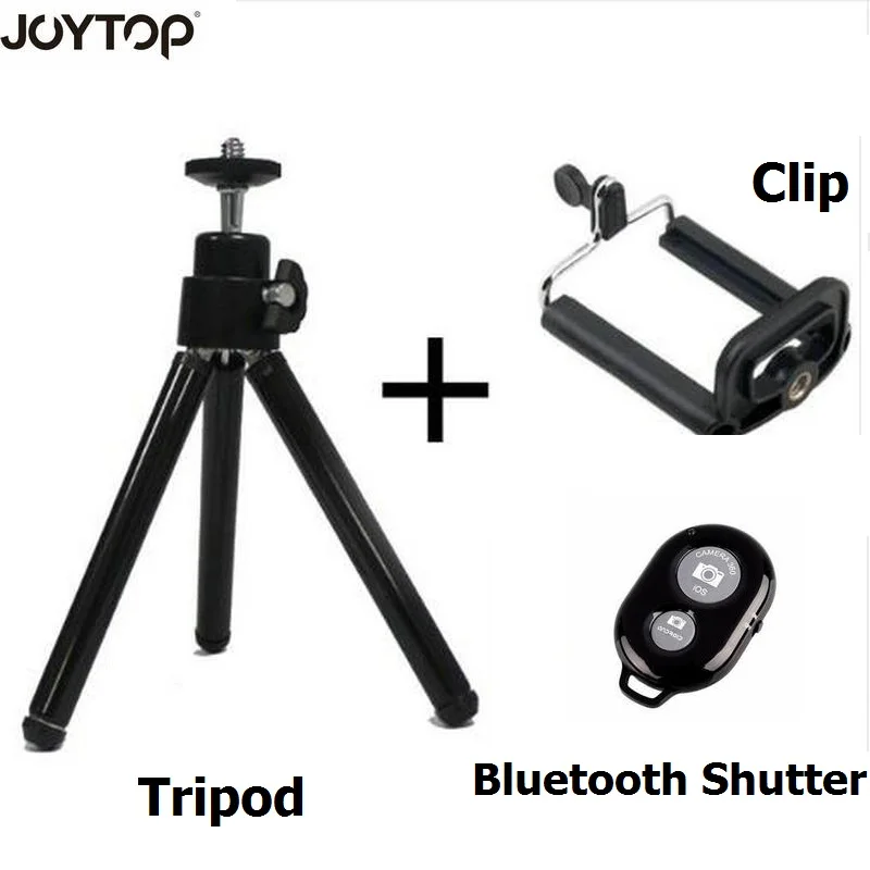 Мини штатив JOYTOP 3 + 1 с держателем для телефона клипсой и Bluetooth затвором смартфонов